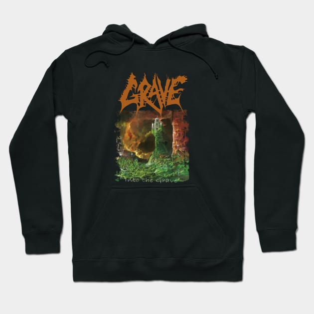 GRAVE – Into the Grave – Swedish Death Metal Band Hoodie by Summersg Randyx